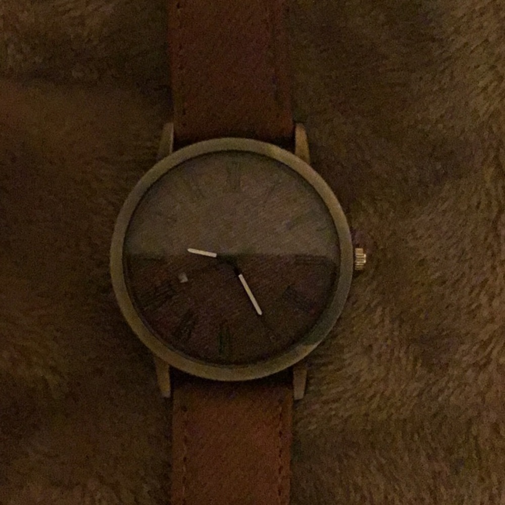 Brown leather watch
